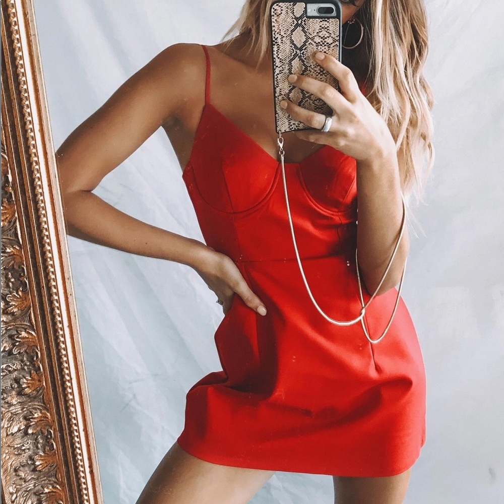Princess Polly red novella mini dress